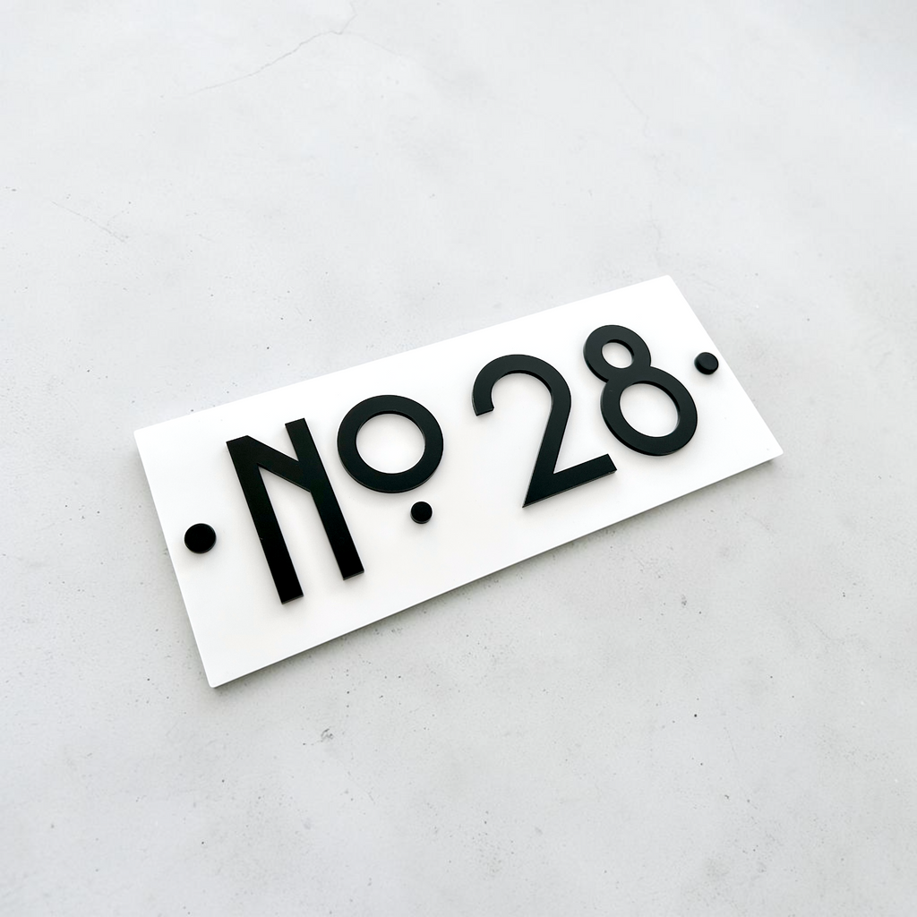 Deco House Number Plaques