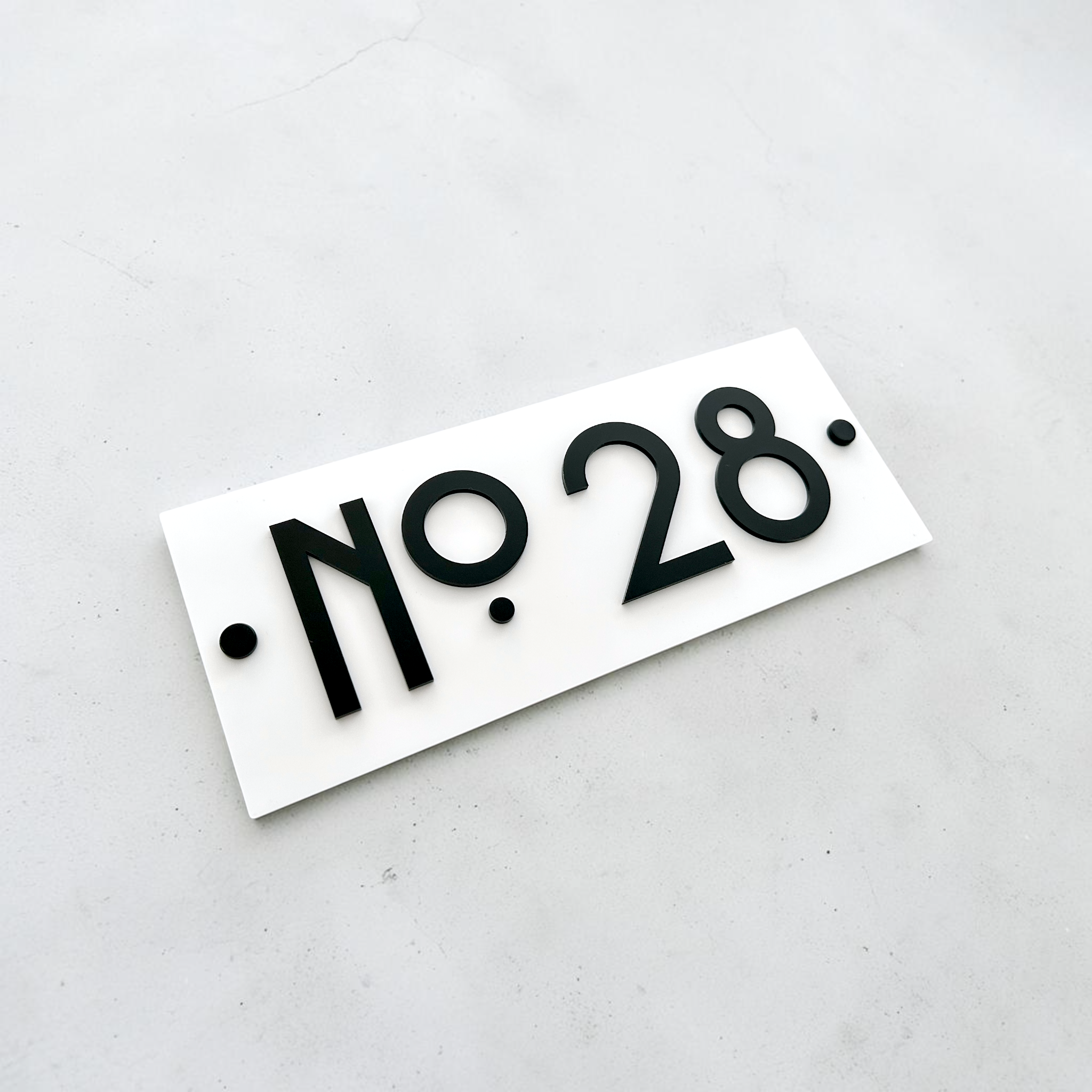 Deco House Number Plaques