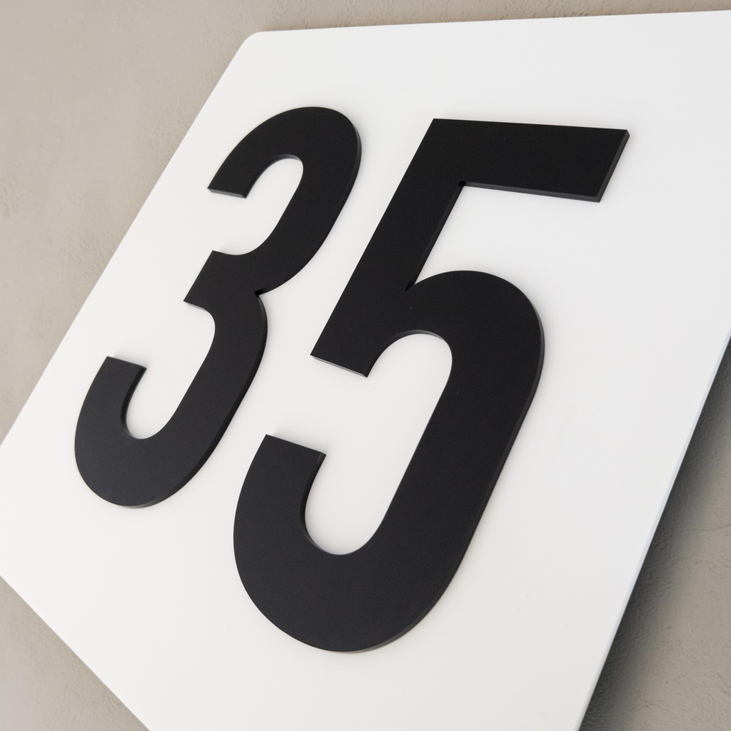 Square House Sign - THE LENNOX 3D
