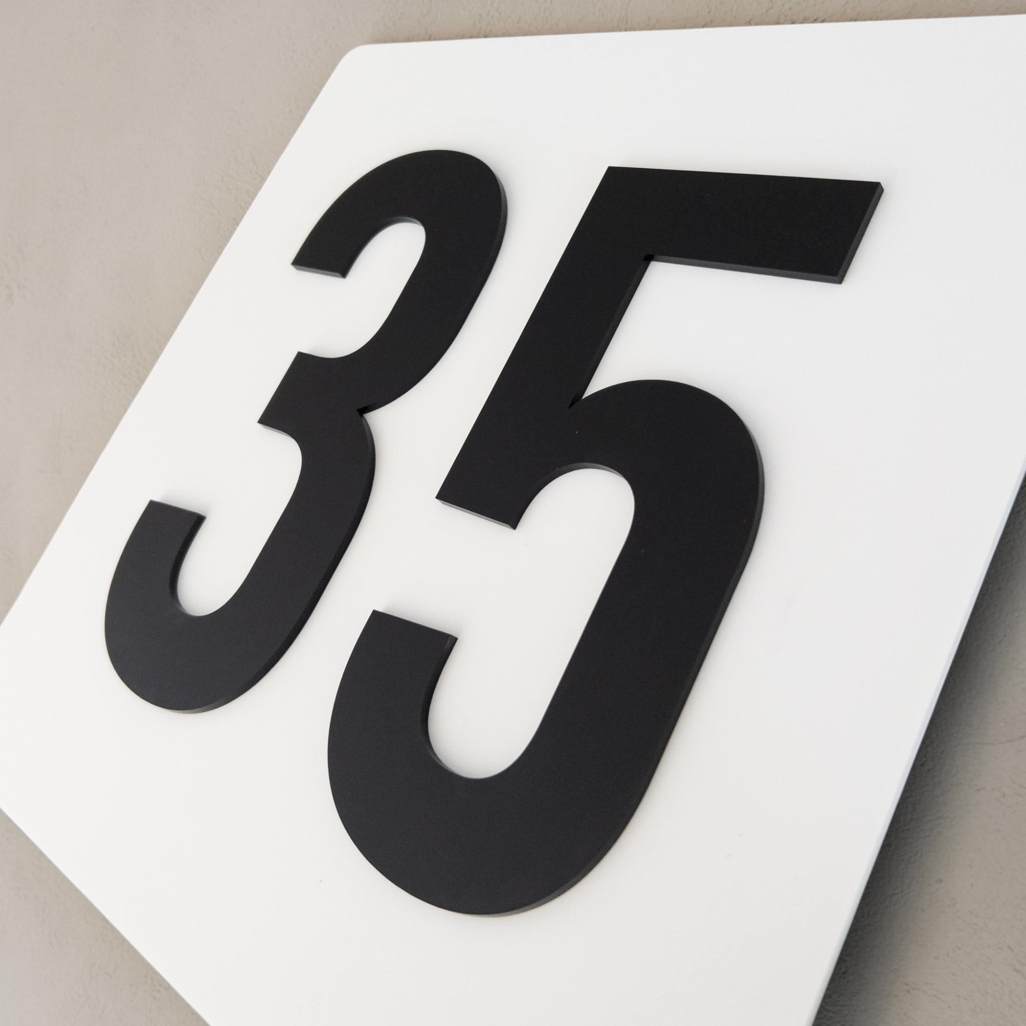 Square House Sign - THE LENNOX 3D