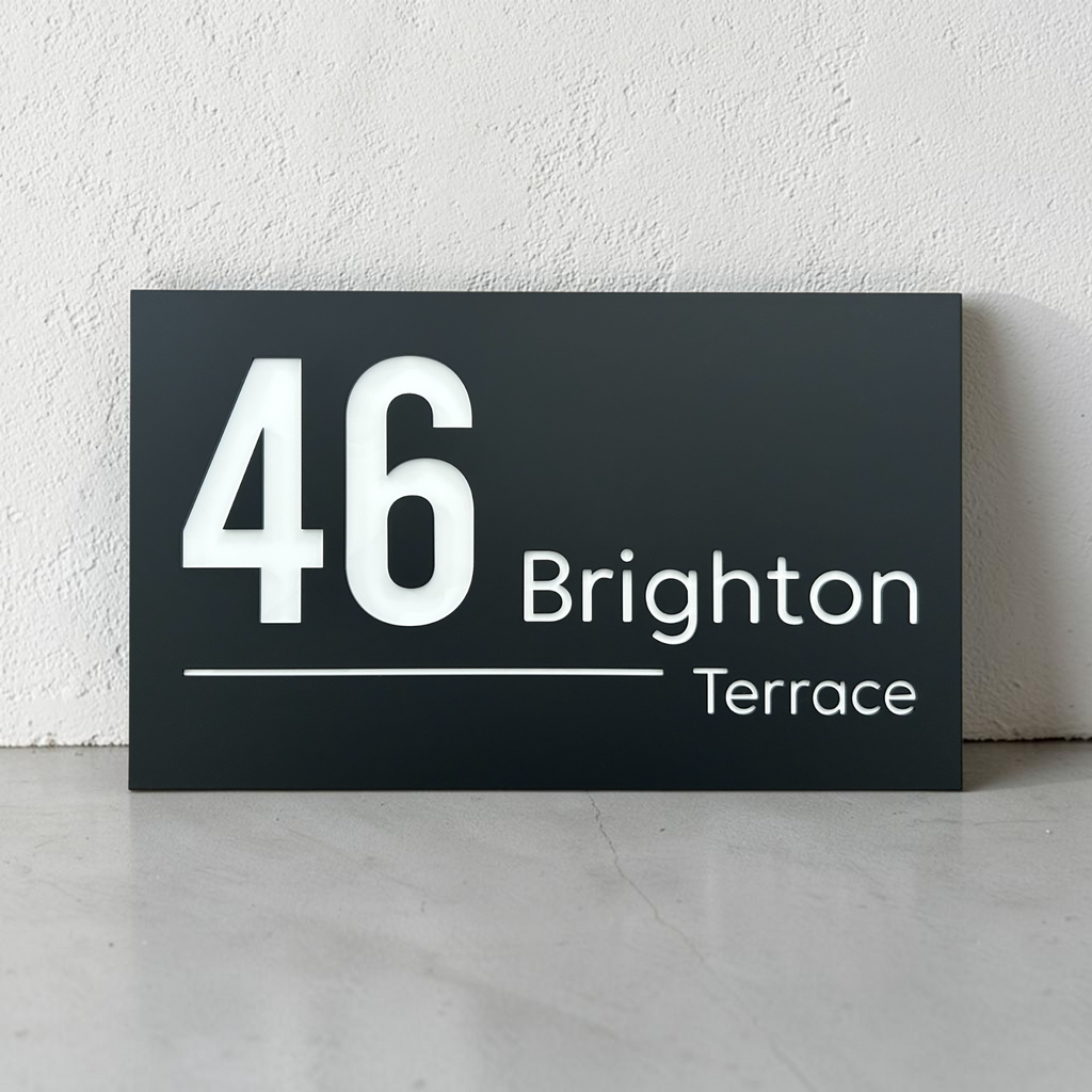 Modern House Sign - THE COVE