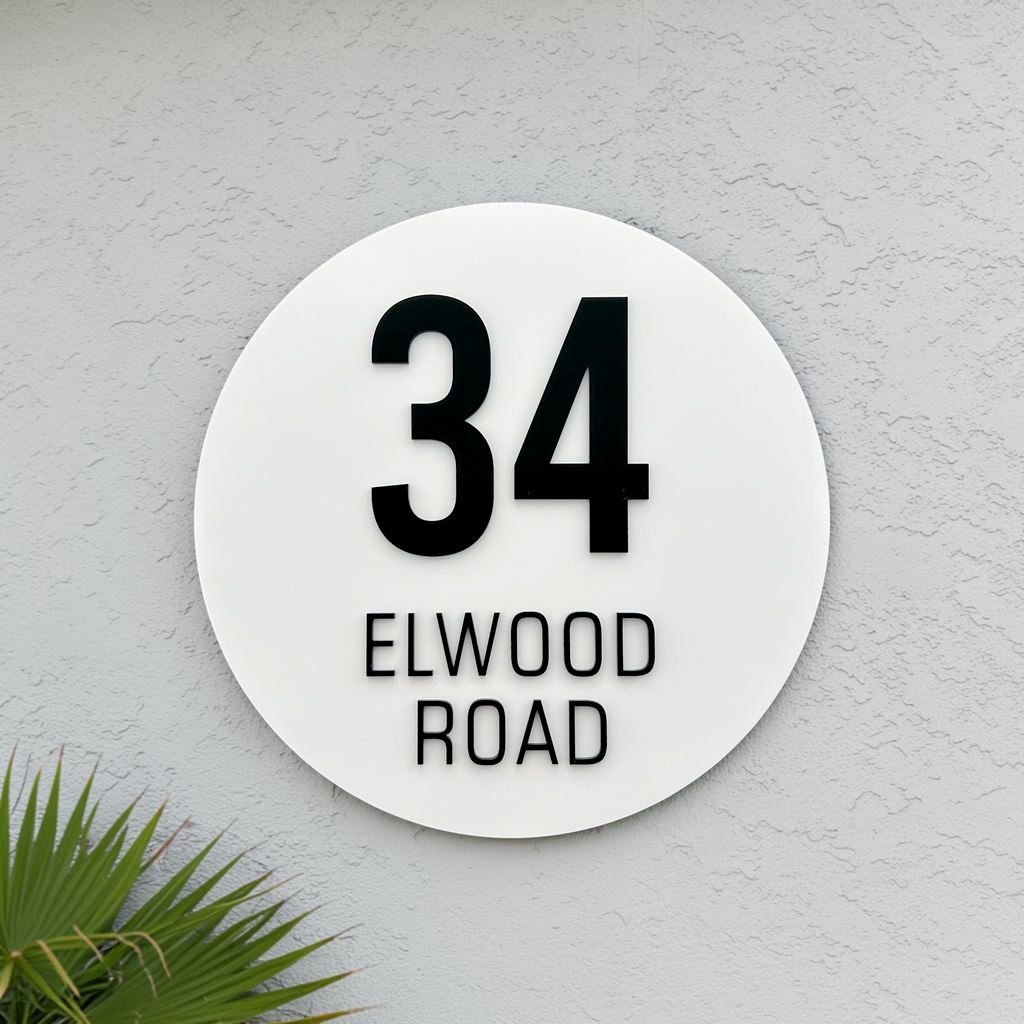 Modern House Sign - THE MALLEE 3D