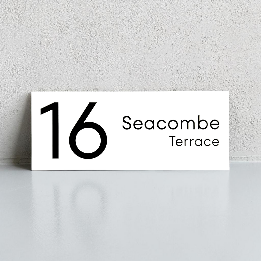 House Number Sign - THE HORIZON