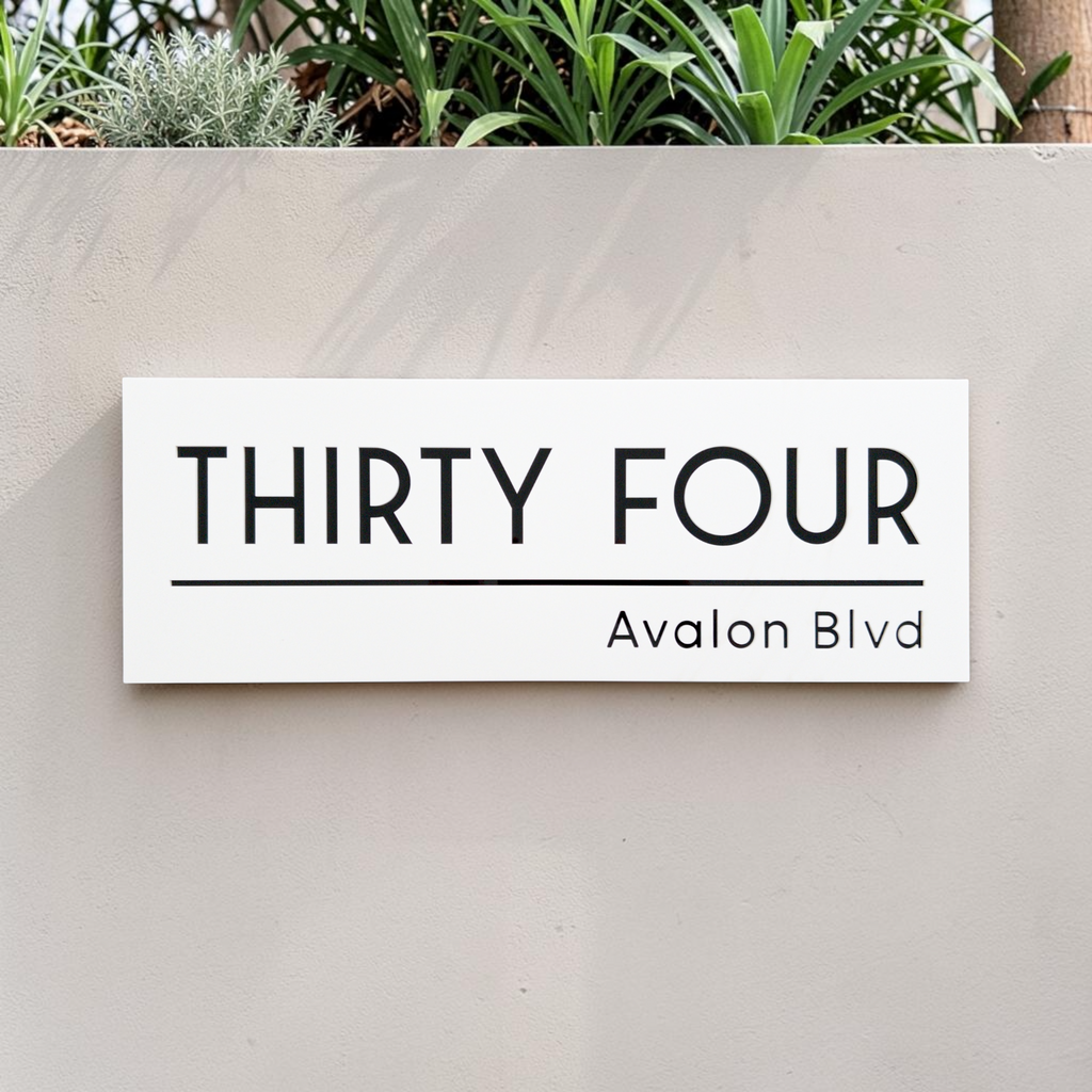 House Number Sign - THE NOOSA