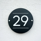 Round House Number Sign - THE AVALON