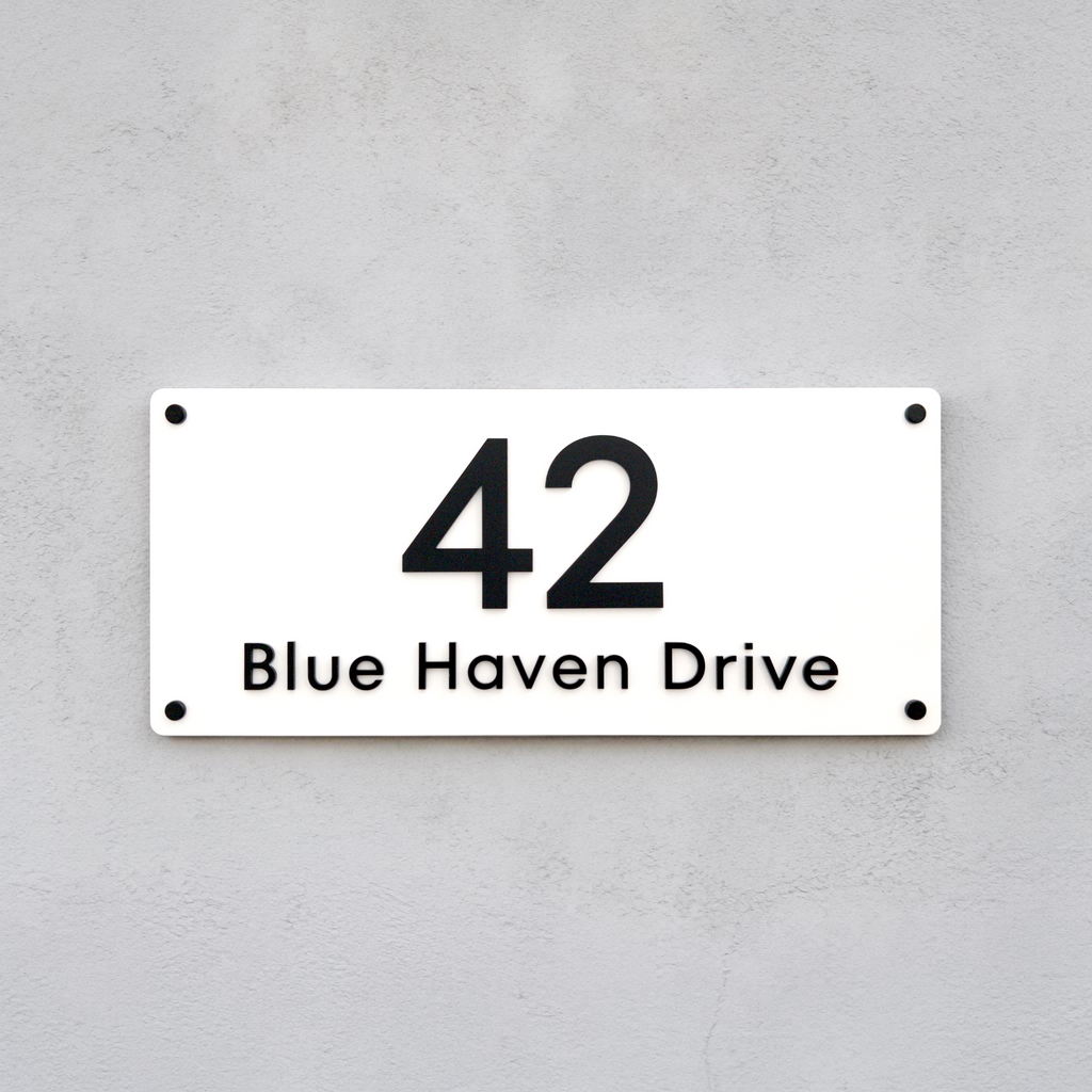 House Number Sign - THE BURLEIGH 3D