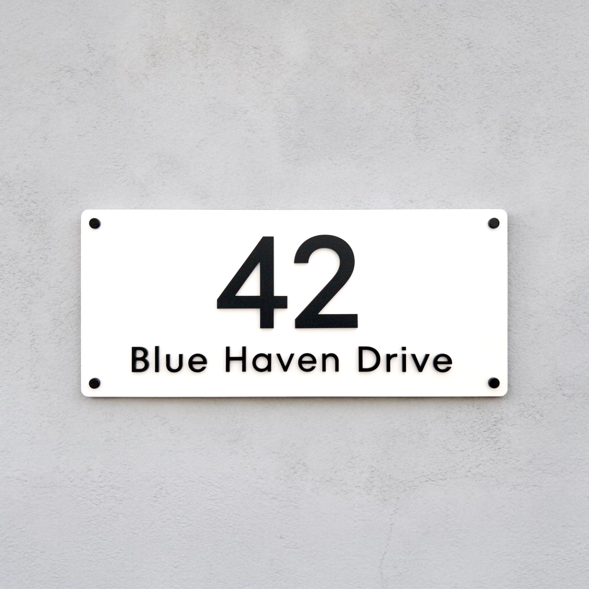 House Number Sign - THE BURLEIGH 3D
