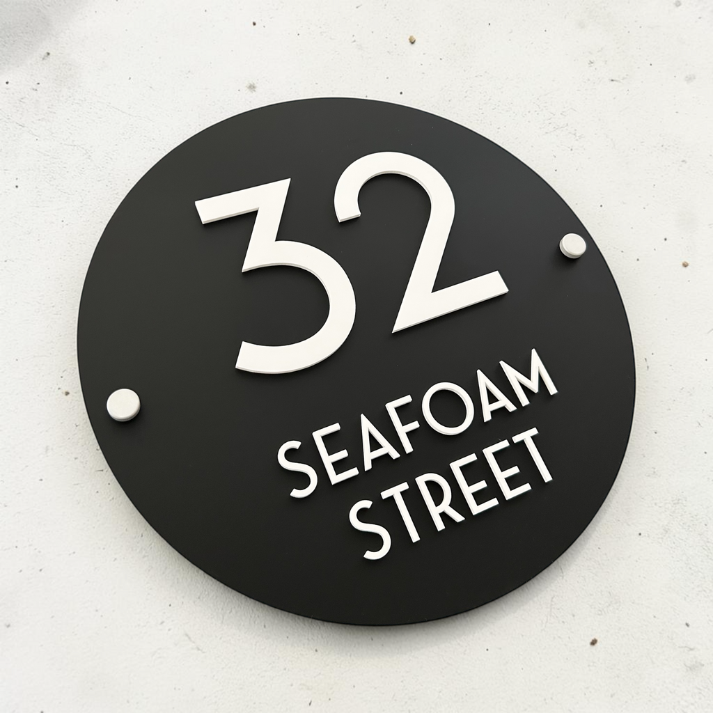 Modern House Sign - THE MALLEE 3D
