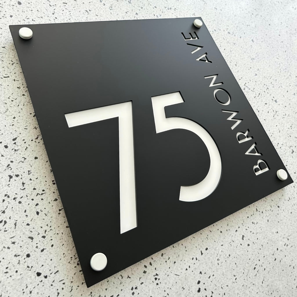 Square House Sign - THE BRONTE