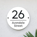 Round House Number Sign - THE MALLEE
