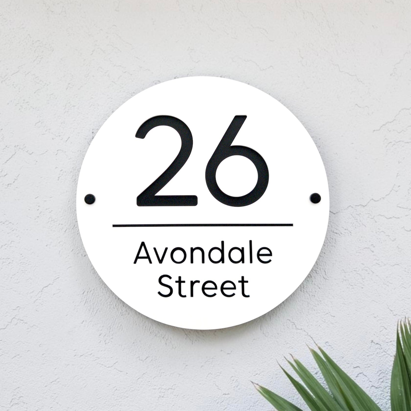 Round House Number Sign - THE MALLEE