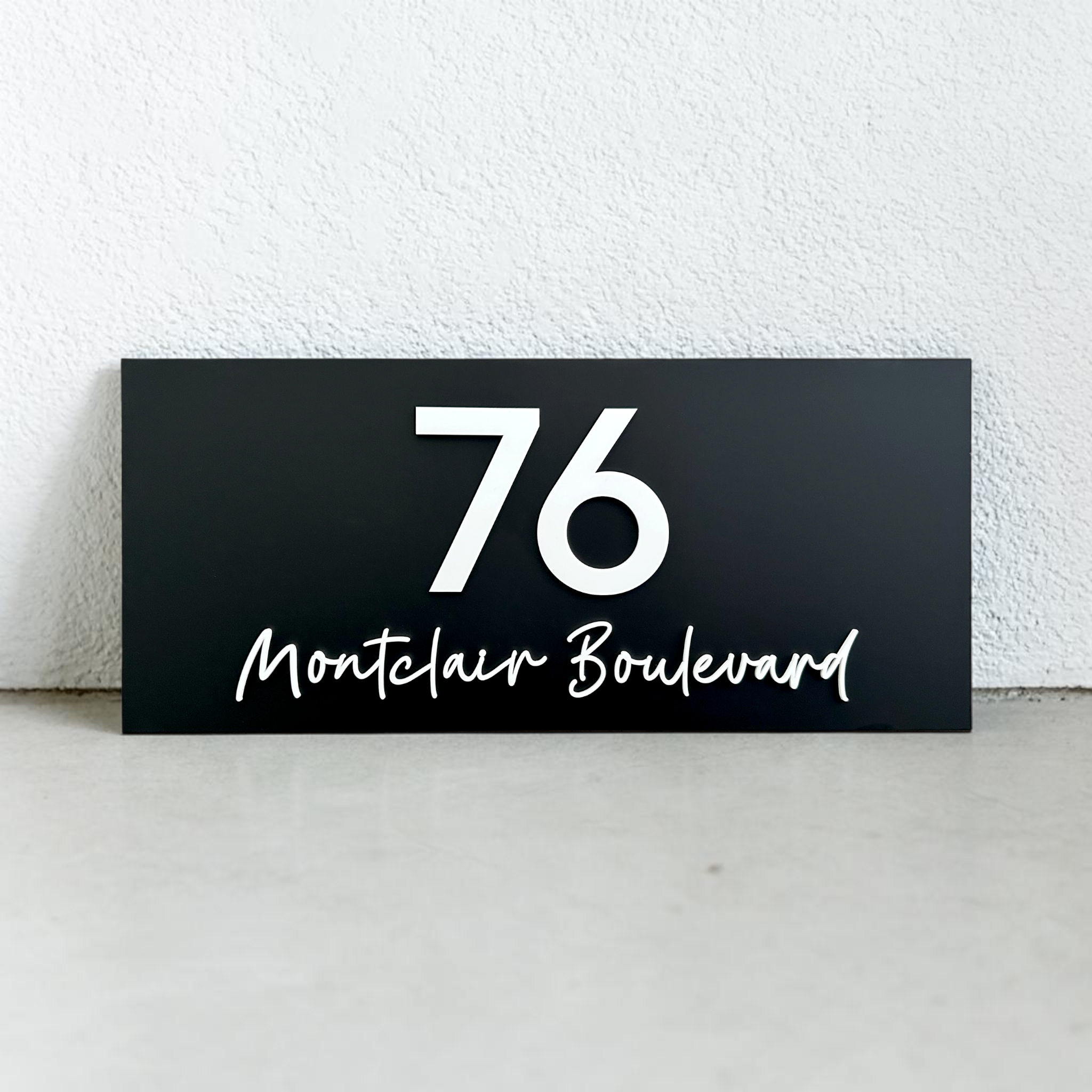 House Number Sign - THE BURLEIGH 3D