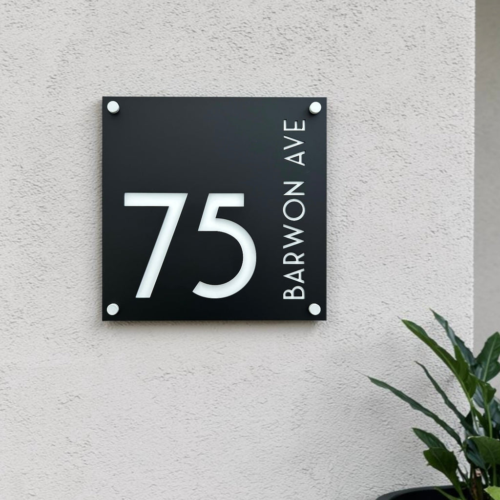 Square House Sign - THE BRONTE
