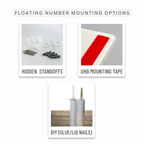 Floating Acrylic House Numbers